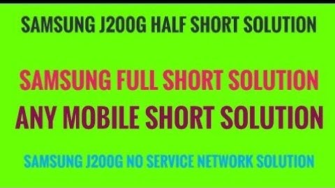 Samsung j2 (sm-j200g) half short full short solution  no service solution