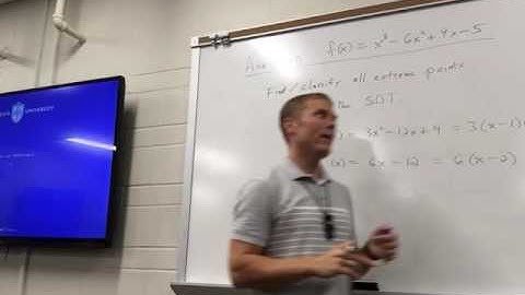 Example using the Second Derivative Test