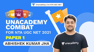 Unacademy Combat for NTA UGC NET - Paper 1 | 31st Jan | Abhishek Kumar Jha