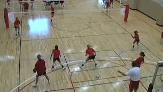 Bradley University Volleyball Defensive Drill Digging The Hard Driven Ball