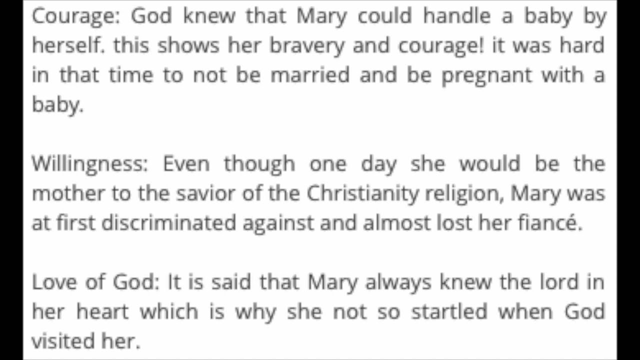 Why Was Mary Chosen To Be The Mother Of Jesus YouTube
