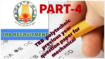 TRB polytechnic previous year question answer for mechanical 2012 | poriyalaninpayanam