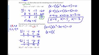 Algebra 2 Practice Chapter 5 Test #16-21