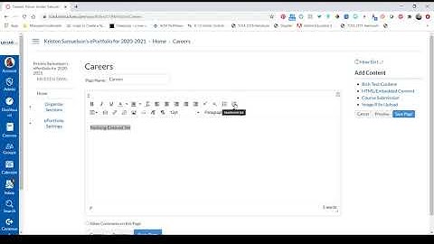 Setting up your ePortfolio in Canvas