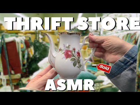 ASMR Thrift Store Shop With Me | Tingly Whisper Walkthrough 🫠