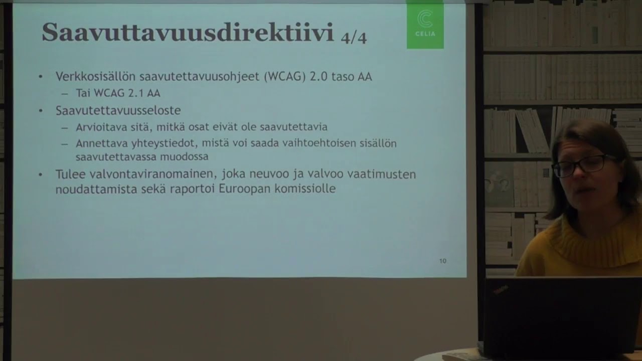 Korkeakoulujen saavutettavat aineistot. Celian webinaari 13.2.2018