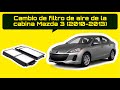 Como cambiar el filtro de aire acondicionado(Habitáculo , Cabina) Mazda 3 (2010-2013)