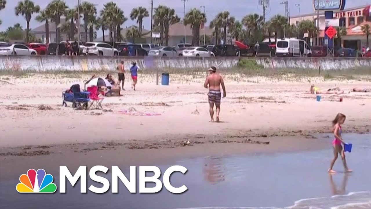 Thousands Flock To Reopened Texas Beaches Despite Rising COVID-19 Death Toll | MSNBC