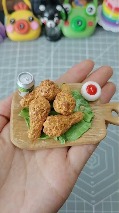 DIY How to Make Polymer Clay Miniature Chicken Leg #miniature#polymer clay#diy#creative