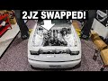 BIG TURBO 2JZ Swapping my Abandoned MK3 Supra! + Engine bay paint!