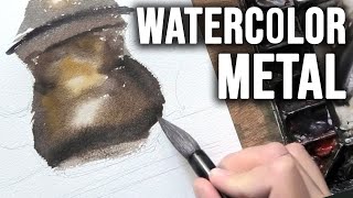 How to Paint METAL in WATERCOLOR