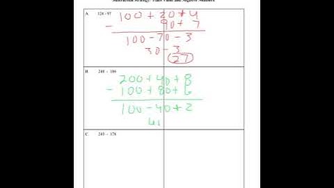 4th grade grade week 12 Number talk place value and negative numbers