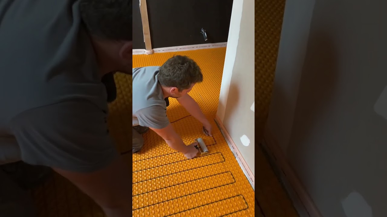 Réalisation d'un sol chauffant sous carrelage