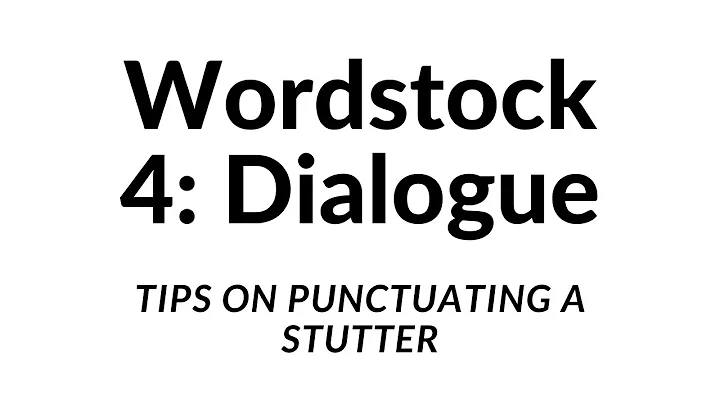 Mastering Dialogue Punctuation: Depicting Stutter with Precision