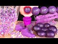 ASMR PURPLE FOOD: RICE BALLS, EDIBLE SHOES, JELLY NOODLES, ROCK CANDY, RETRO CANDY, KOYOHO GRAPE 젤리