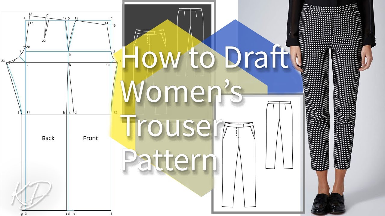 HOW TO DRAFT WOMEN'S TROUSER PATTERN | REQUEST WEDNESDAY #1 | KIM DAVE ...