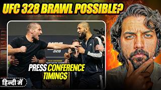 SECURITY Needed to STOP Khamzat &amp; Sean?! 😳 UFC 328 Press Conference INDIA Timings 🔥