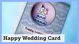 Happy Wedding card with Lawn Fawn stamps - Video #030 Happy Wedding card with Lawn Fawn stamps - Video #030