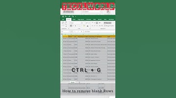 How to Remove Blank rows #Shorts #shortsvideo #excel