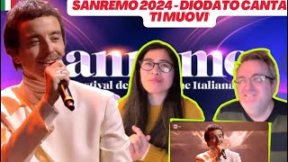 Sanremo 2024 - Diodato canta 'Ti muovi' - 🇩🇰REACTION