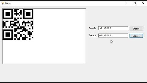 How To Encode And Decode QR Code In C# Windows Application