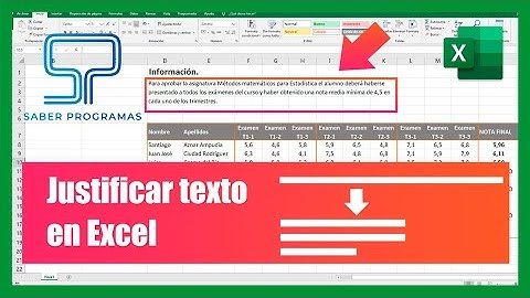 JUSTIFICAR TEXTO en Excel ✅| Insertar texto en varias filas de Excel