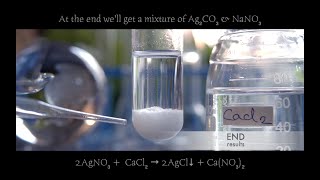 Double displacement AgNO3 + CaCl2 | Silver nitrate + Calcium chloride | Precipitation reaction