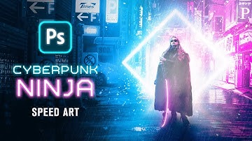 How to create a Cyberpunk Ninja in Photoshop - Speed Art