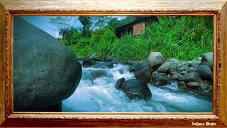 💥🎶 Ancient Mossy Riverbank Ambience | Soft Rainfall &amp; Morning Birdsong for Deep Sleep