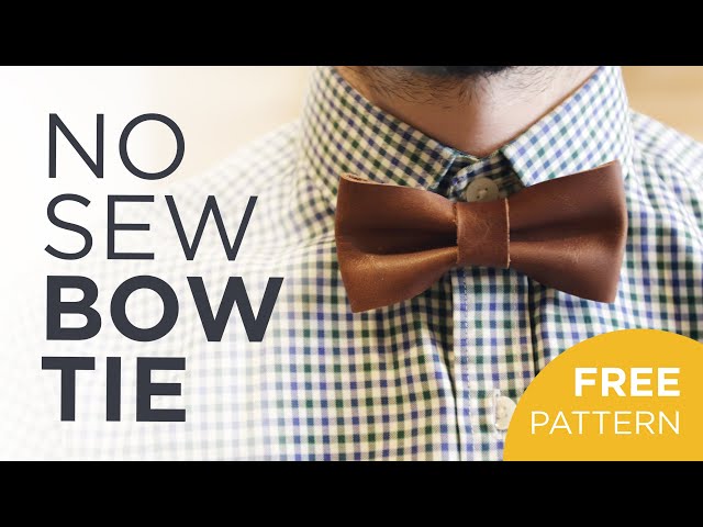 Make a NO STITCH leather BOW TIE with your CRICUT - YouTube make-a-no-stitch-leather-bow-tie-with-your-cricut-youtube