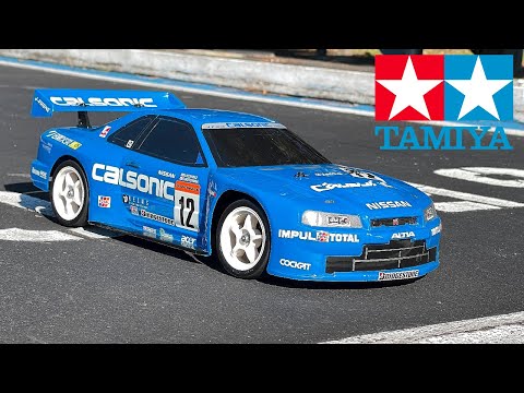 Tamiya Calsonic Skyline GT-R 2001 TA-04S #58285 | Track Run
