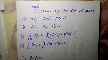 Functions of bounded variations lec#1 by sir kamil nawaz