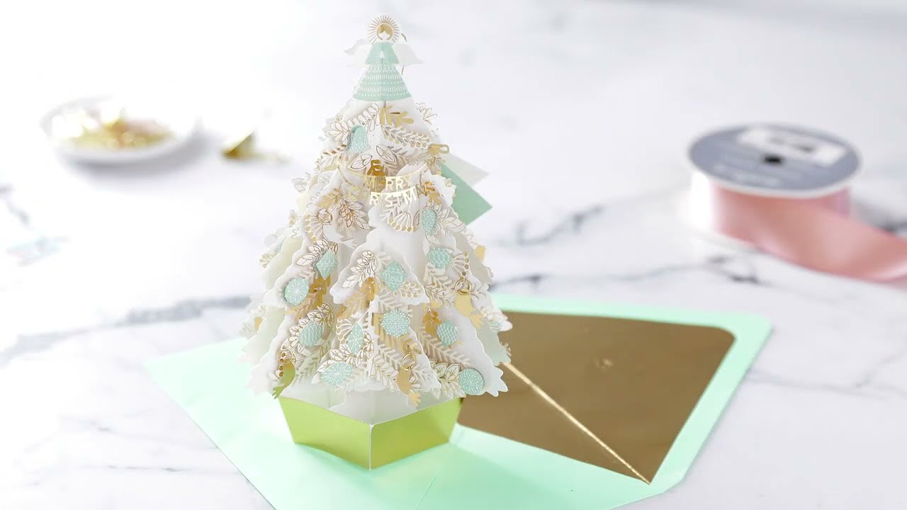 Decorated Tree Pop Up Hangable Ornament Christmas Card【クリスマス