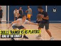 SKILLS TRAINERS VS HIGH SCHOOL PLAYERS! 2V2 King of The Court