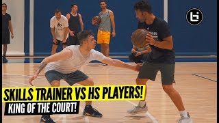 SKILLS TRAINERS VS HIGH SCHOOL PLAYERS! 2V2 King of The Court screenshot 2