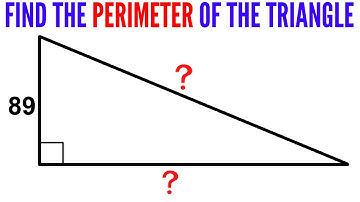 Elegant way to find the Perimeter of a right triangle | (step-by-step explanation) | #math #maths