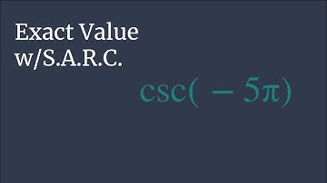 Exact Value of csc(-5pi) - Unit Circle Survival Guide