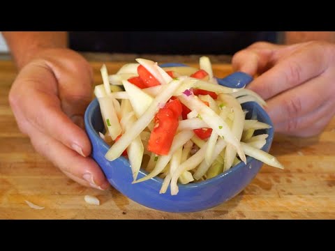 Green Papaya Salad - papaya chow - healthy recipe channel