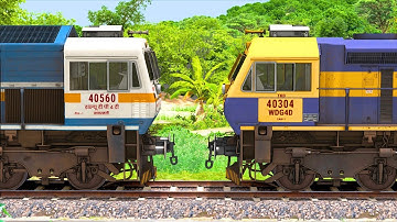 WDG4D RESCUE WDP4D LHB EXPRESS TRAIN | BUMPY RAILROAD | Train Simulator | Railworks 3 | RAILROAD FUN