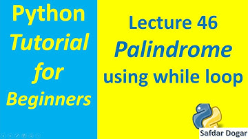 Python Program to Check a  Number is Palindrome or Not | Python Tutorial for Beginners