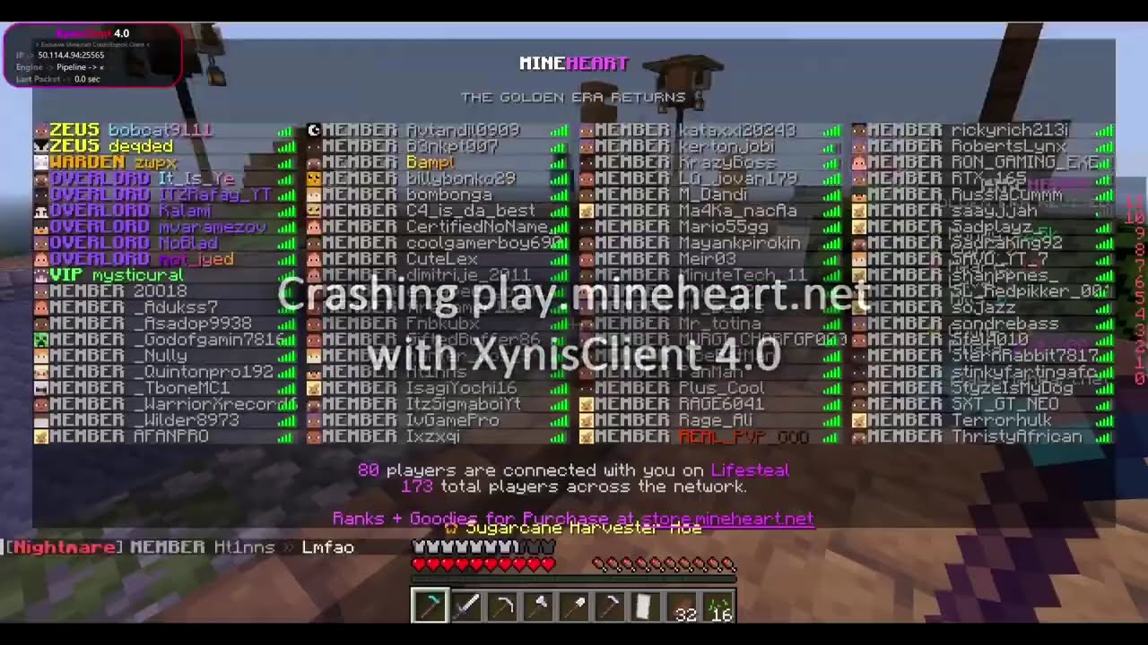 HOW TO CRASH MINECRAFT SERVERS? Crashing Servers | XynisClient - The Best Crash Client [1.8-1.21.x]