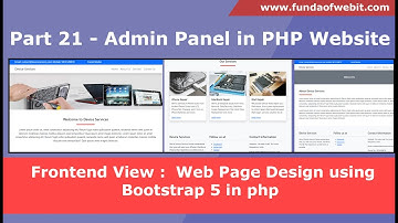 Part 21 - Frontend View : Web Page Design using Bootstrap 5 in PHP | Home & About page design