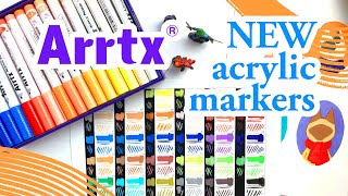 painting with acrylic markers! 🍊🎨 arrtx acrylic markers review 🖊 