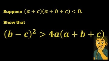 Powerful Quadratic Technique: Proving (b-c)² greater than 4a(a+b+c) Explained Step by Step