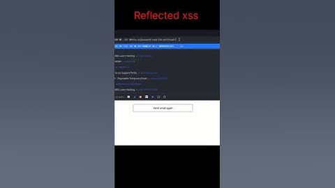 Reflected XSS on Password Forget Page. #osint #darkweb #kalilinux #coding #hacker #internet