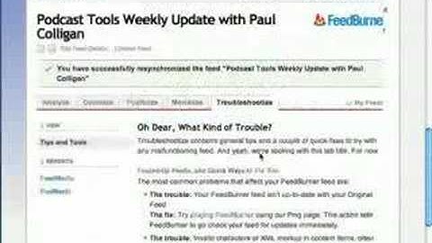 Pinging Podcast In Feedburner