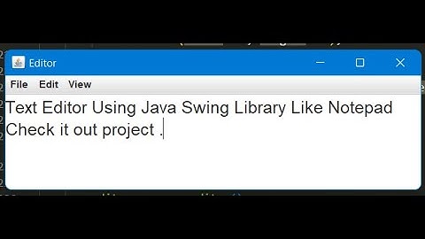 Text Editor like notepad using Java Spring | Project 1