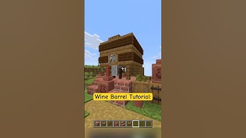 Wine Barrel Tutorial- Version 1? 🍷  #Minecraft #MinecraftBuilds #MinecraftTutorial