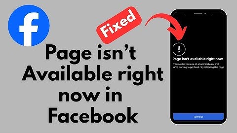 Fix “Page Isn’t Available Right Now” on Facebook | Full Solution 2025