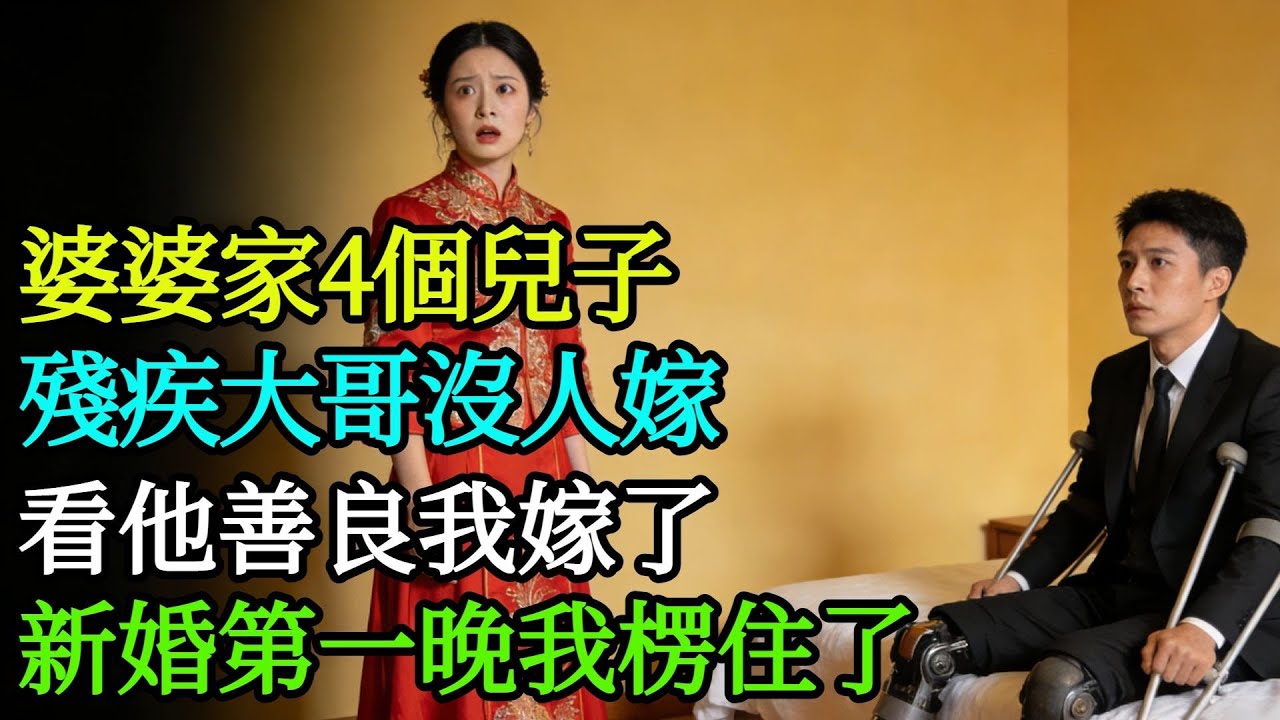 婆婆家4個兒子，殘疾大哥沒人嫁，看他善良我嫁了，新婚第一晚我楞住了#奇聞#故事#完結文